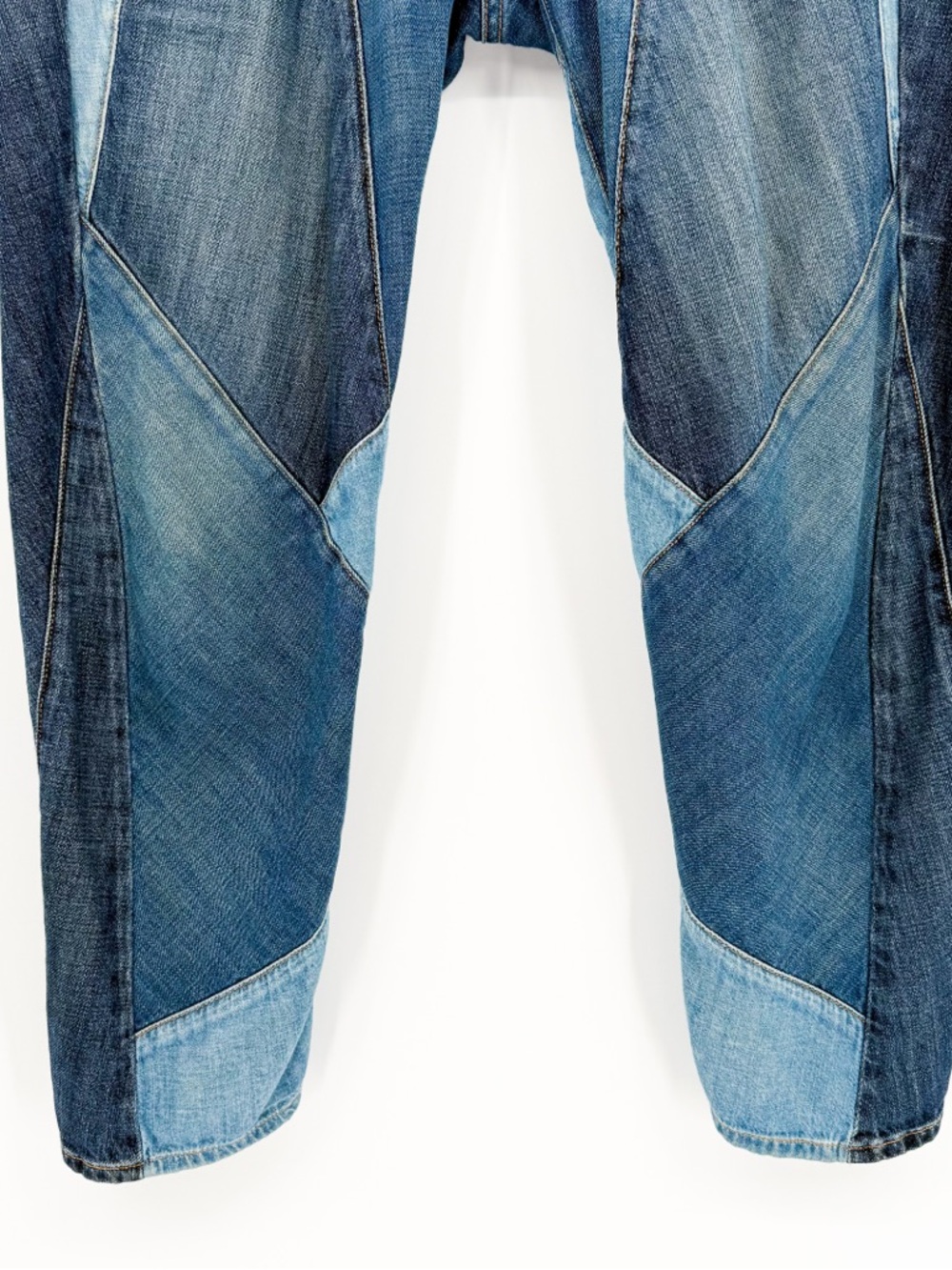 Rag & Bone Patchwork Dre Slim Boyfriend Jeans in Trentwood Jeans Size 26 - Picture 4 of 12